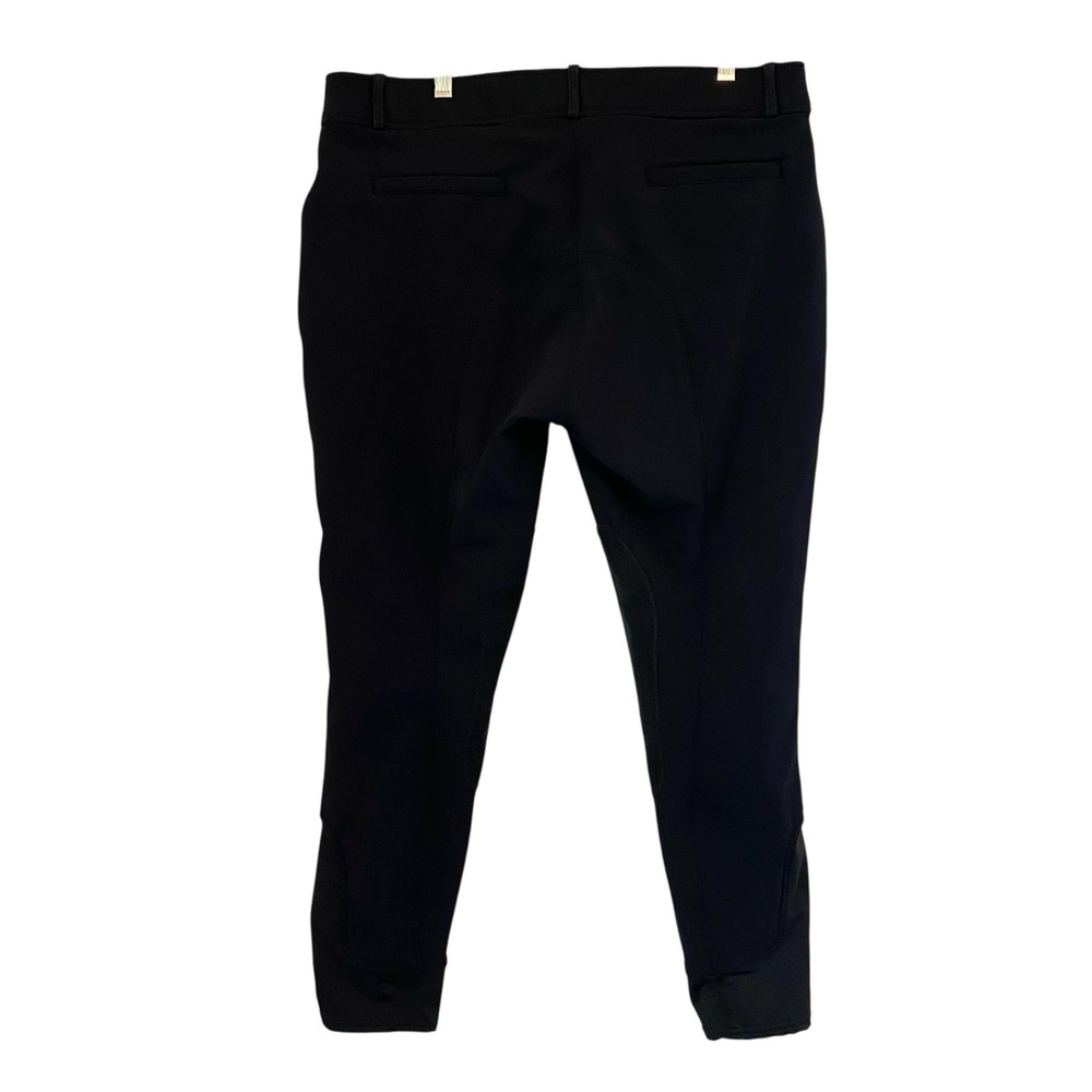 SmartPak Piper Black Knee Patch Riding Breeches Lined Pants 34R Equestrian - Picture 3 of 14